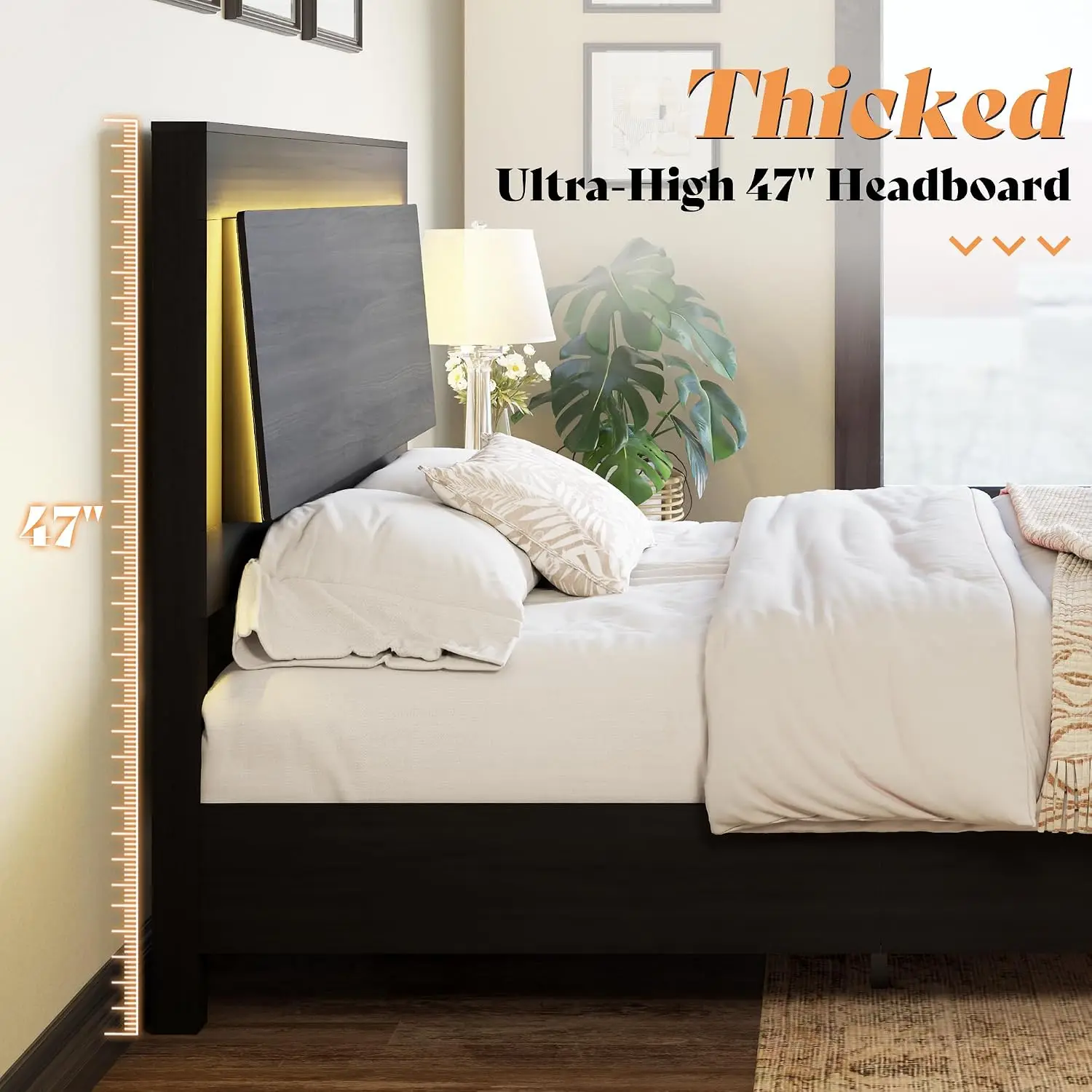 Rustic Wood Queen Bed 47