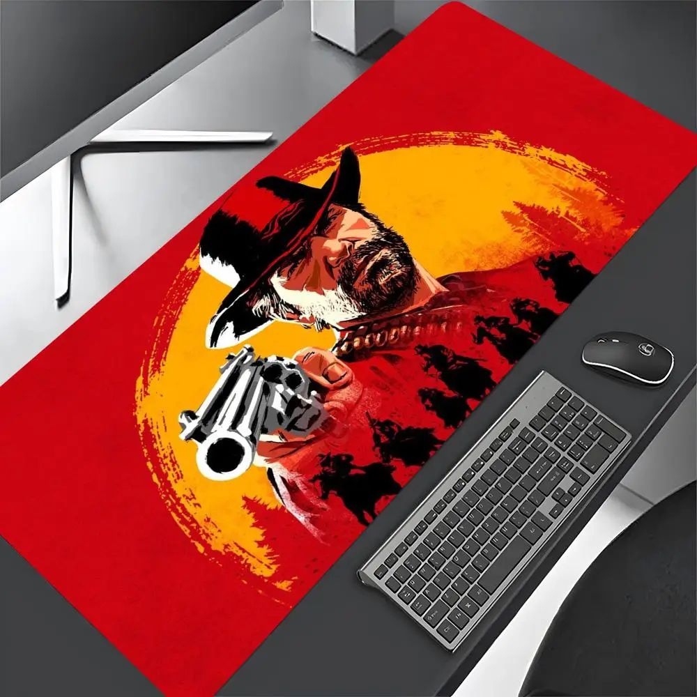 Imagem -05 - Grande Tapete Abstrato Vermelho Dead Redemption Tapete Xxl Gamer Tapete de Mesa para pc Mais Recente 800x400 mm Mouse Pad 2024