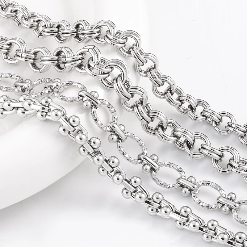 

1Meter Stainless Steel Metal Chain for Needlework Jewelry Making Handmade DIY Bracelet Necklace Crafts Materials Accessories