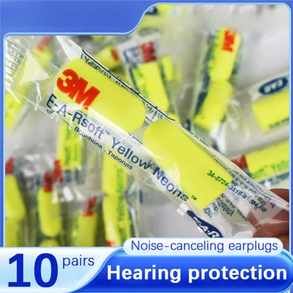 10Pairs of Noise Reducing and Soundproofing Earplugs for Sleep,Special Soundproofing Learning,Industrial Noise Proofing Earplugs