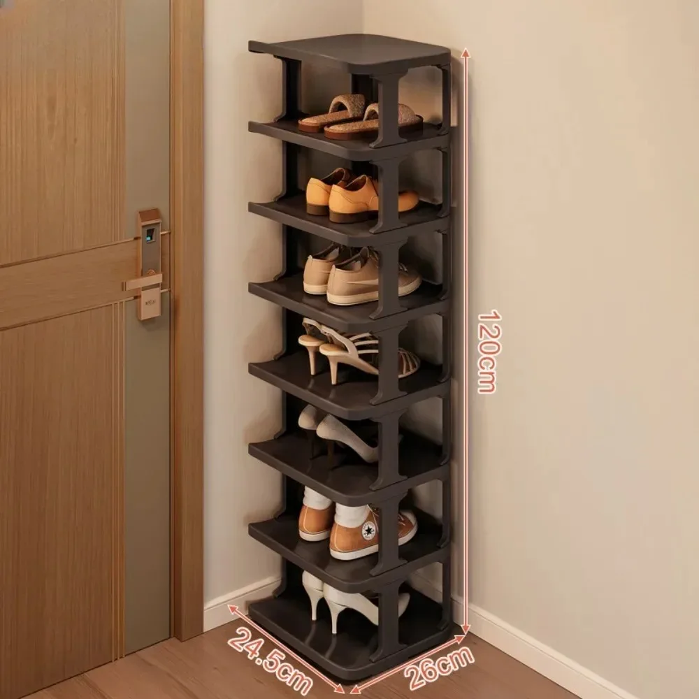 Shoes Rack Removable Shoe Cabinets Simple Multi layer Vertical Shoe Rack Narrow Space Saving Shoe Stand for Door Wall Corner