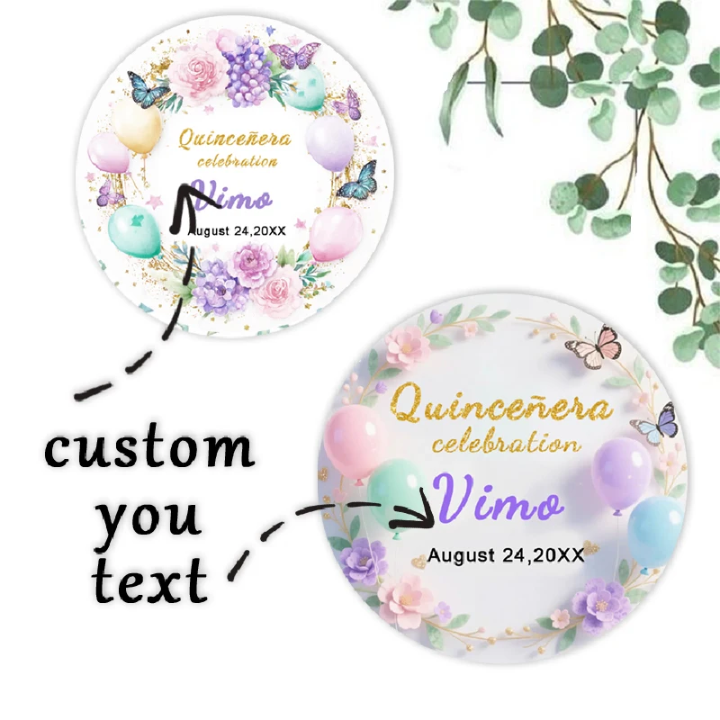 

90pcs custom personalized name and birthday cards (suitable for weddings, baptisms, parties, and gift packaging)