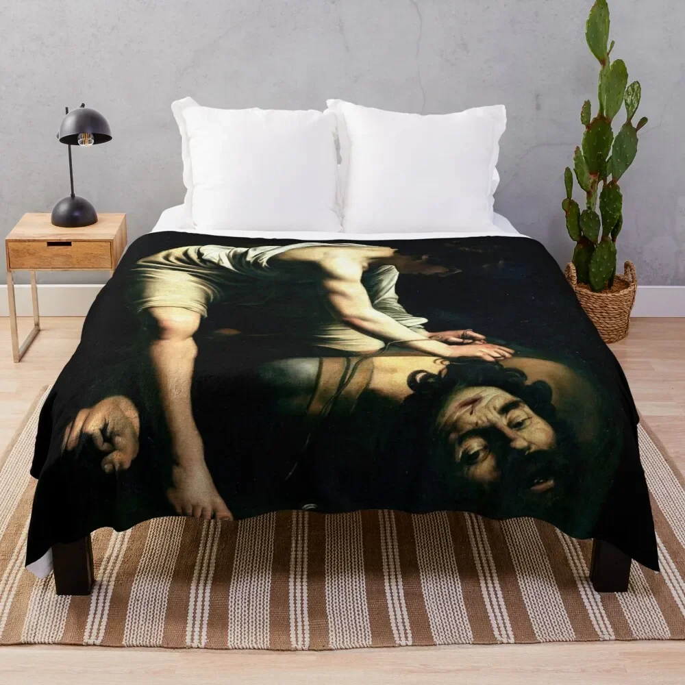 

High Res Caravaggio David And Goliath 1600 Throw Blanket Breathable Lightweight Blanket for Adults Kids