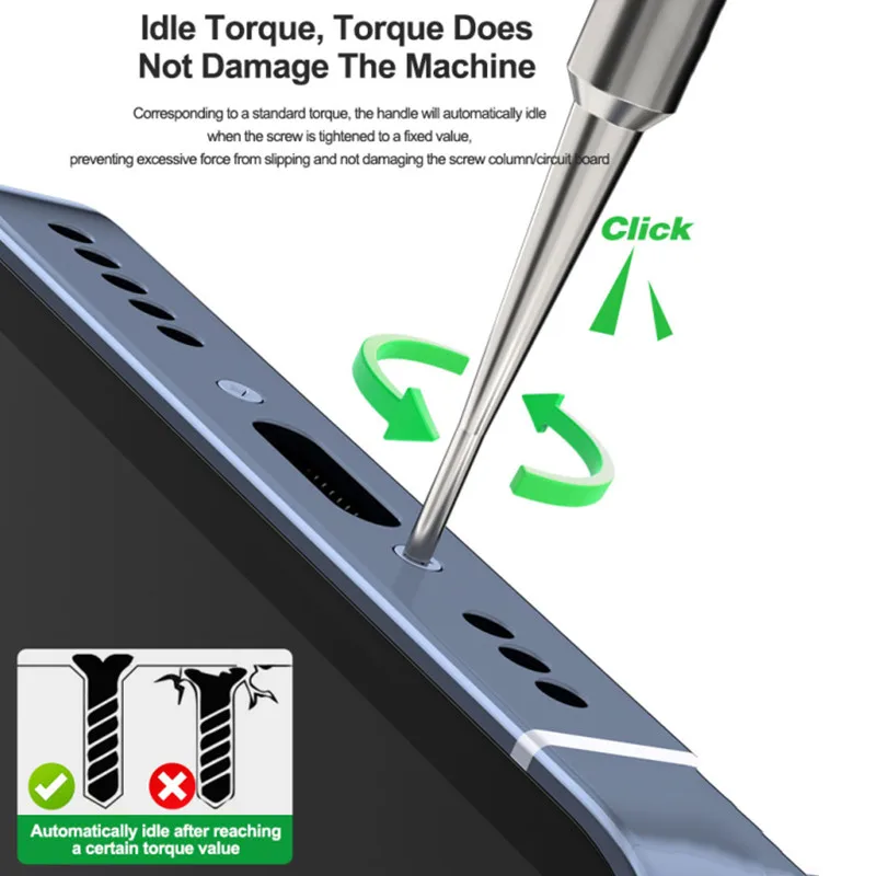 RELIFE RL-726A 3D Torque Screwdriver Anti-slip Prevent Over-force Slippage for IP17 Mobile Phone and Tablet Computer Repair Tool