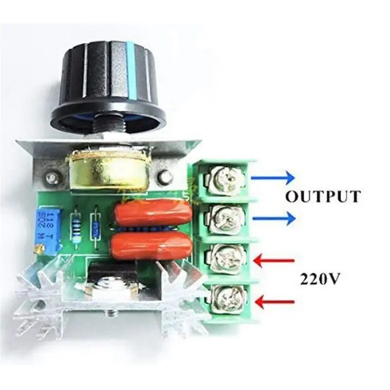 BNVN-7 Piece 25A AC 220V 2000W SCR High Power Electronic Voltage Regulator Module Adjustable Motor Speed Controller Regulation