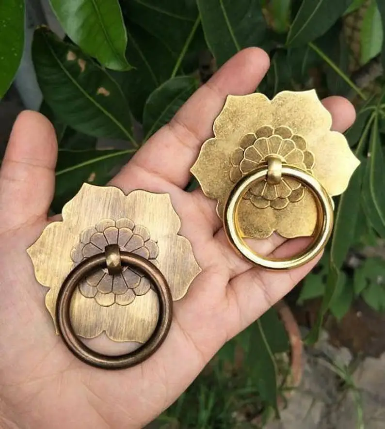 

Antique Bronze Brass Drawer Knob Back Plate Drop Ring Pulls Dresser Pulls Knobs Kitchen Cabinet Door Knobs Handles Cupboard