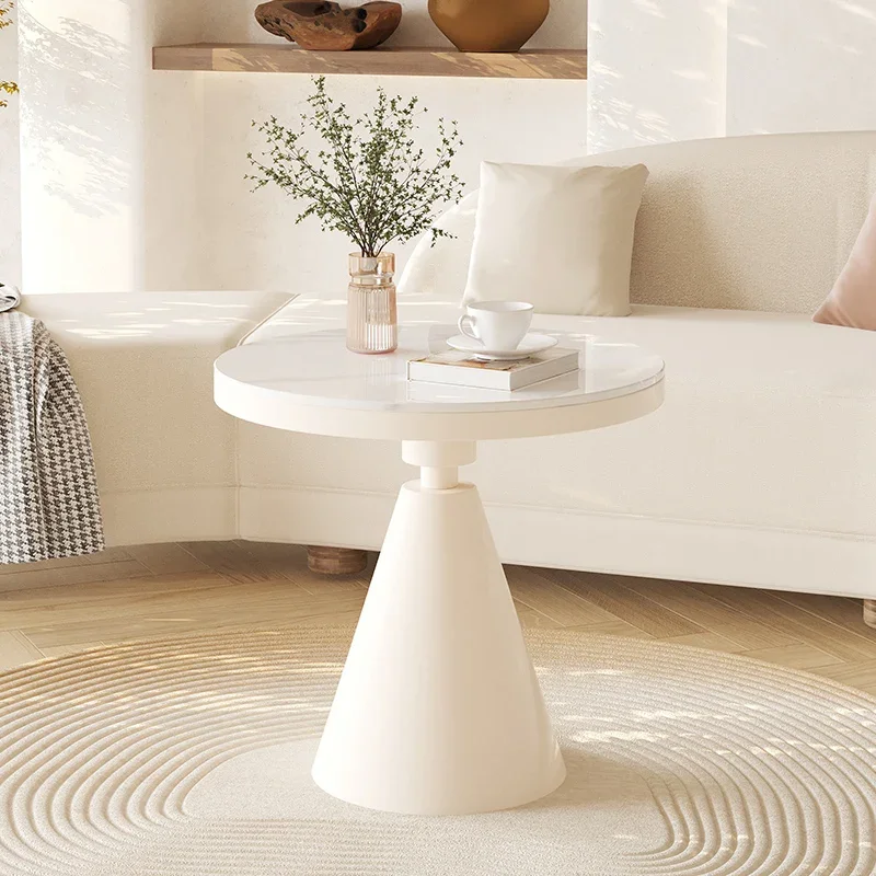 Modern Living Room Coffee Table White Round Marble Minimalist Small Coffee Tables Designer Tea  Furniture