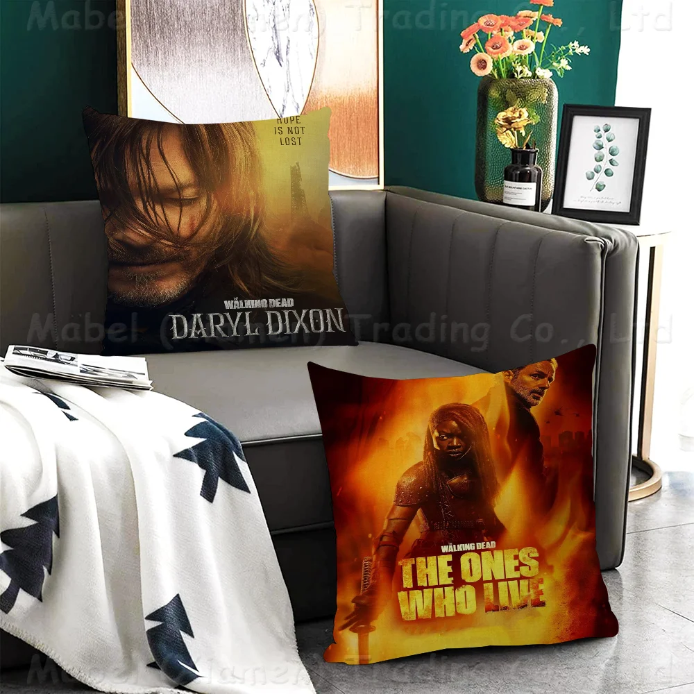 The Walking Dead Horror TV Show Cushion Cover Inches Farmhouse Decor Home Throw Pillow Covers For Couch Decorations