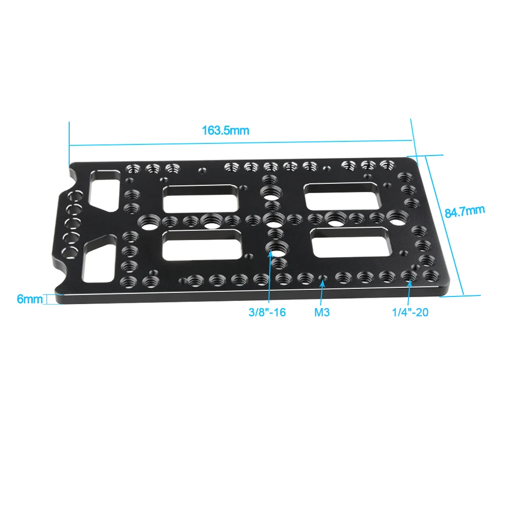 Kayulin Battery Plate Cheese Plate With Quick Release Male V-Lock Mount For Camera Power Splitter Adapter