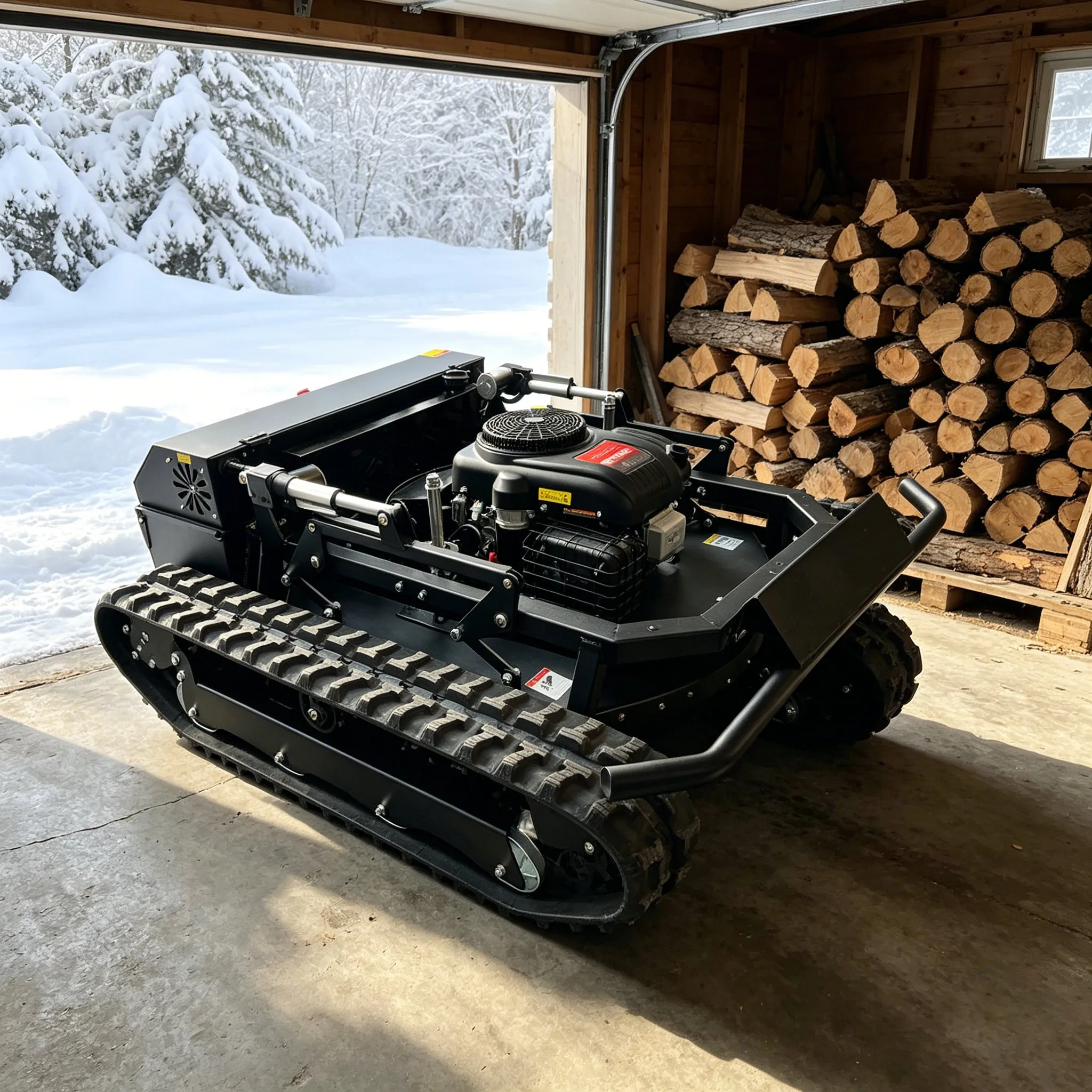 Customized remote-controlled lawn mower reduces labor intensity and easily removes various vegetation, from reeds and alfalfa