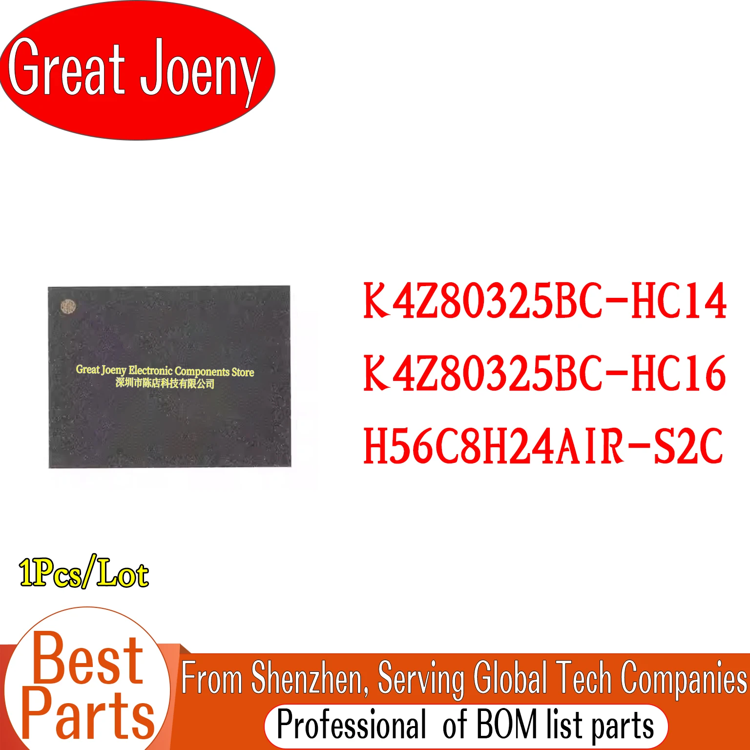 

(1piece)100% test K4Z80325BC-HC14 K4Z80325BC-HC16 H56C8H24AIR-S2C K4Z80325BC HC14 K4Z80325BC HC16 H56C8H24AIR S2C BGA Chipset