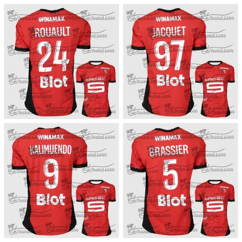 2025 nouveau Style Stade Rennais joueur réplique maillot à la mode blanc t-shirt homme femmes à la mode sport vêtements garçon fille décontracté TeeMOTO