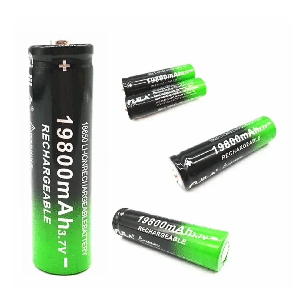 

3.7V 18650 lithium battery, large capacity 19800mAh, for strong light flashlight, small fan, rechargeable battery high-quality