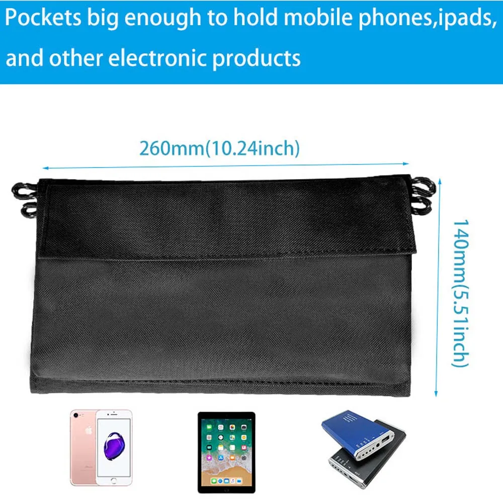Portátil Painel Solar Folding Bag, USB e DC Output Solar Charger, Outdoor Power Supply, Mobile Phone Generator Bank, Novo
