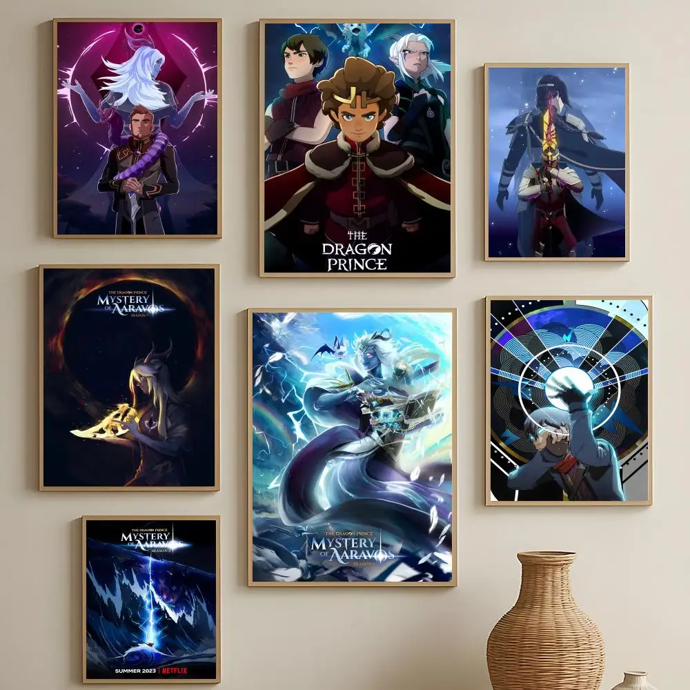 Cartoon The Dragon Prince Poster HD Self-Adhesive Waterproof Wall Art Easy to Apply Multi-Scene Decor