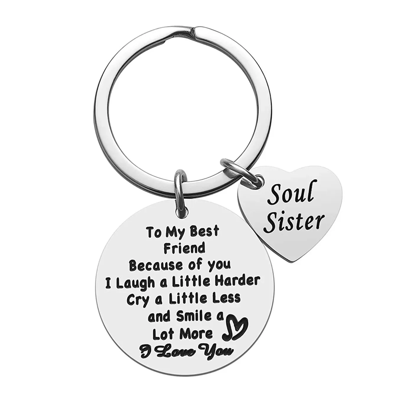 

Брелок для ключей из нержавеющей стали с надписью «Soul Sister»