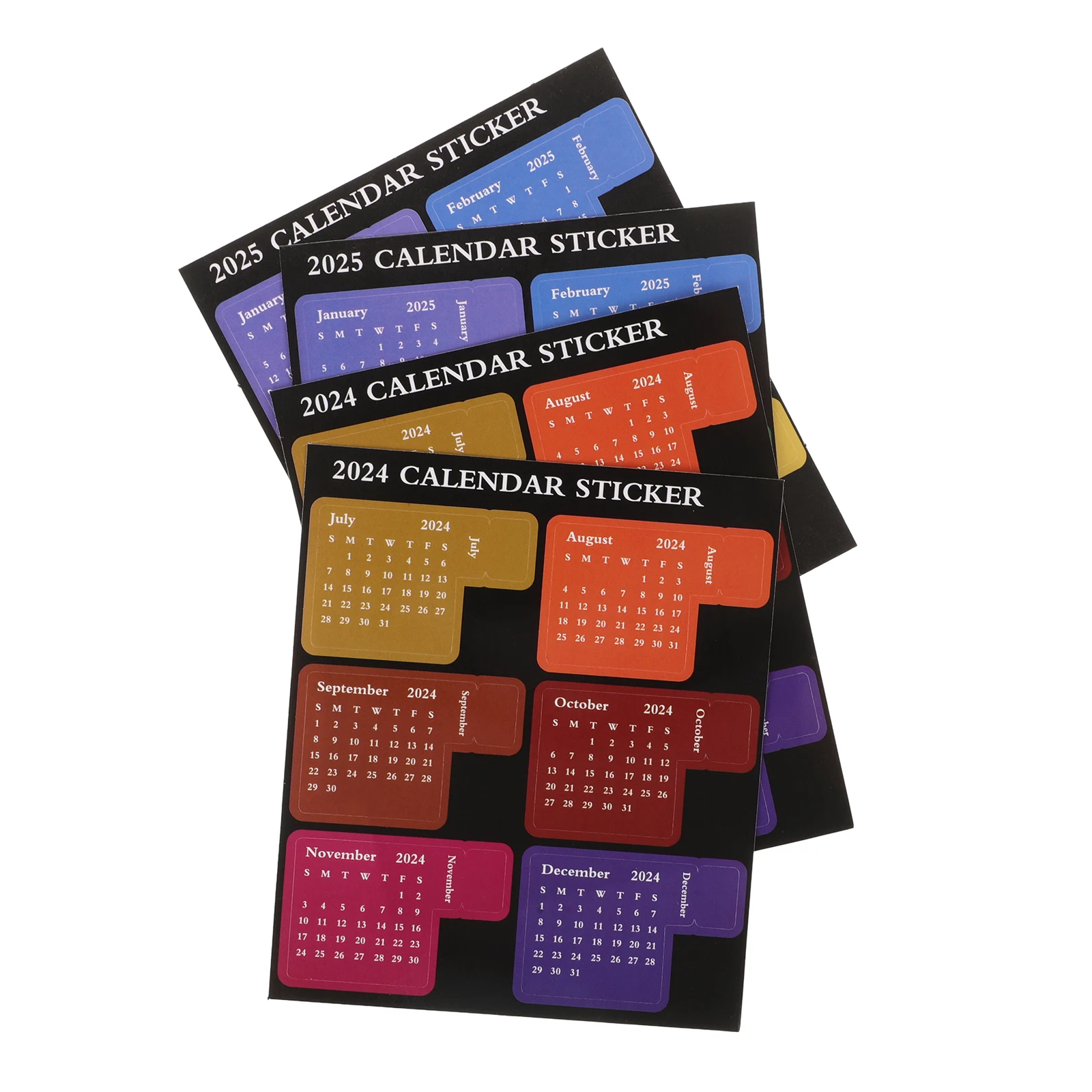 2 Sets Monthly Calendar Sticker Index Tabs For Notepad Planner Labels Book Markers Adhesive Paper Stickers Office Home School