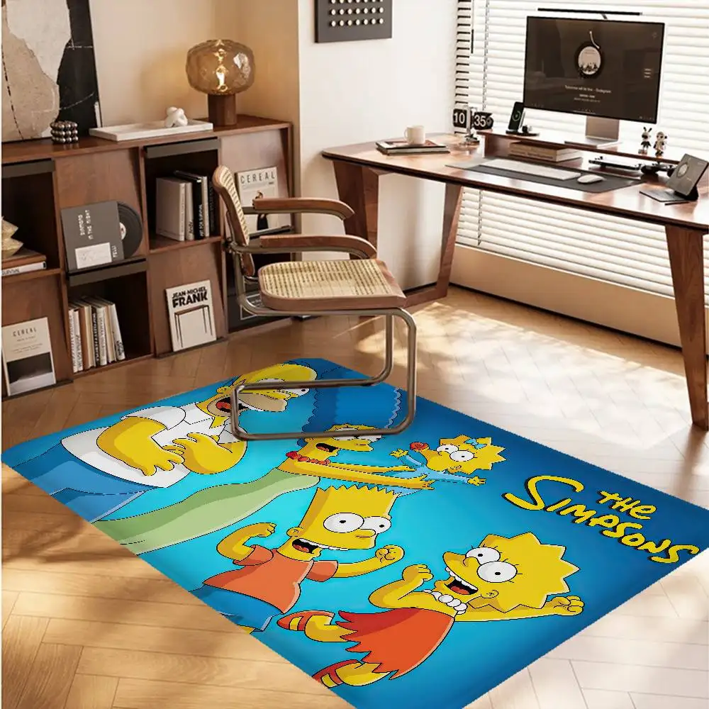 أنيمي الكرتون S-Simpsons الأسرة الحمام حصيرة غرفة الاطفال غرفة نوم الديكور شرفة ممسحة غرفة المعيشة السرير منطقة السجاد