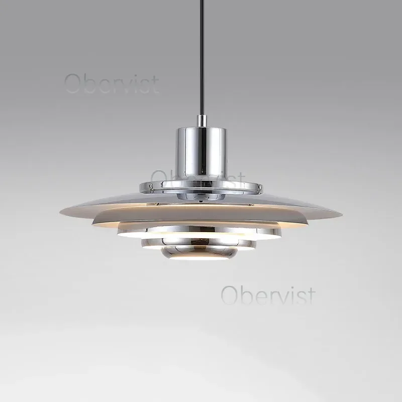 Lampe nordique blanc argent métal E27 minimalisme LED lustre Art Design cuisine chambre décoration de la maison suspension réglable