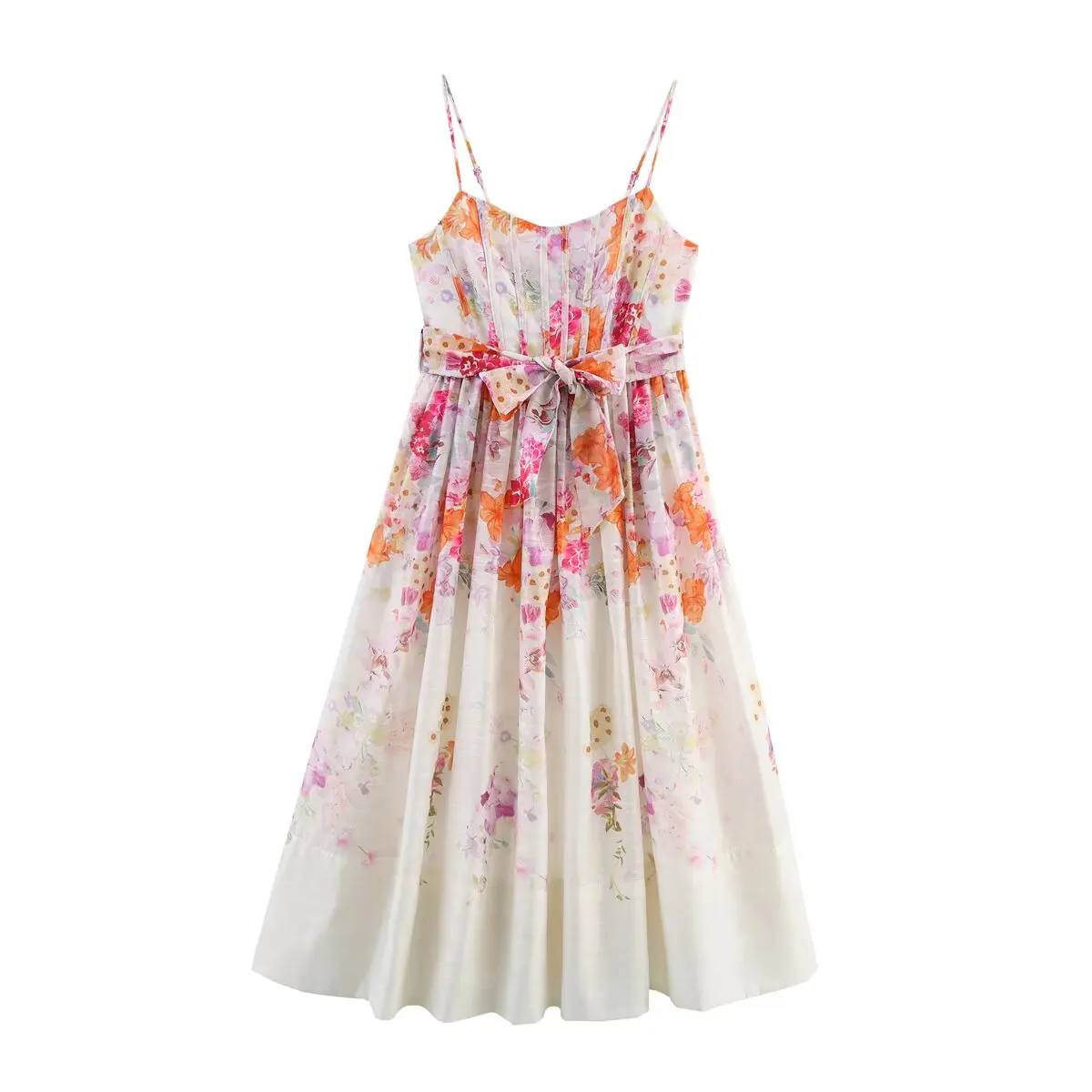 

Korejeopo 2025 New Women Clothing European American Style Fashion Niche Positioning Printed Hard Yarn Suspender Dresses