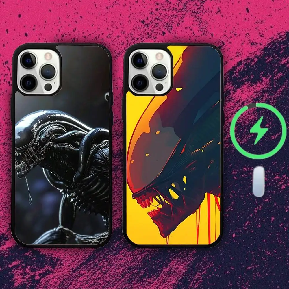 

Cool A-Aliens X-Xenomorph Phone Case For iPhone 16e,16,15,14,13,12,11,Plus,Pro,Max,Mini Magsafe Magnetic Wireless Charging