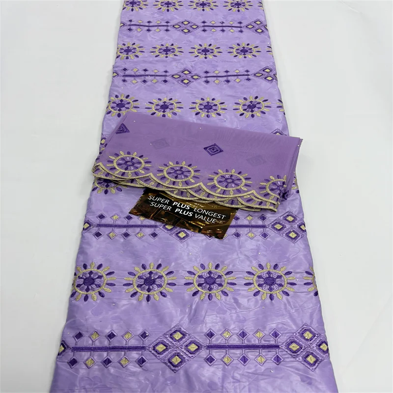 5+2 yards African Basin Riche Brode Fabric With Scarf Latest Fashion Embroidery Basin Lace Fabric For Wedding Party Dress Sewing