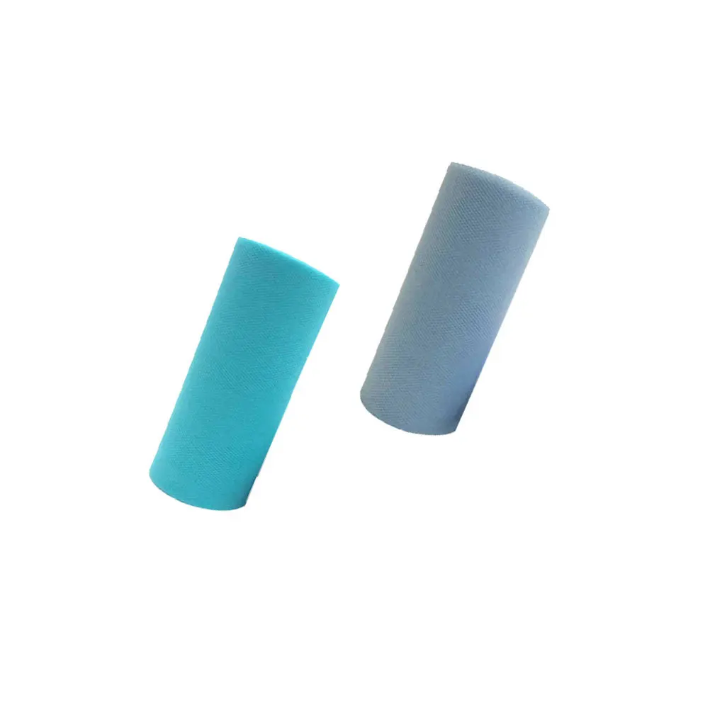 

2Pcs Colorful Tulle Rolls Polyester Soft Durable DIY Wedding Gauze Roll for Flower Arch Chair Sash Car Floral Decoration