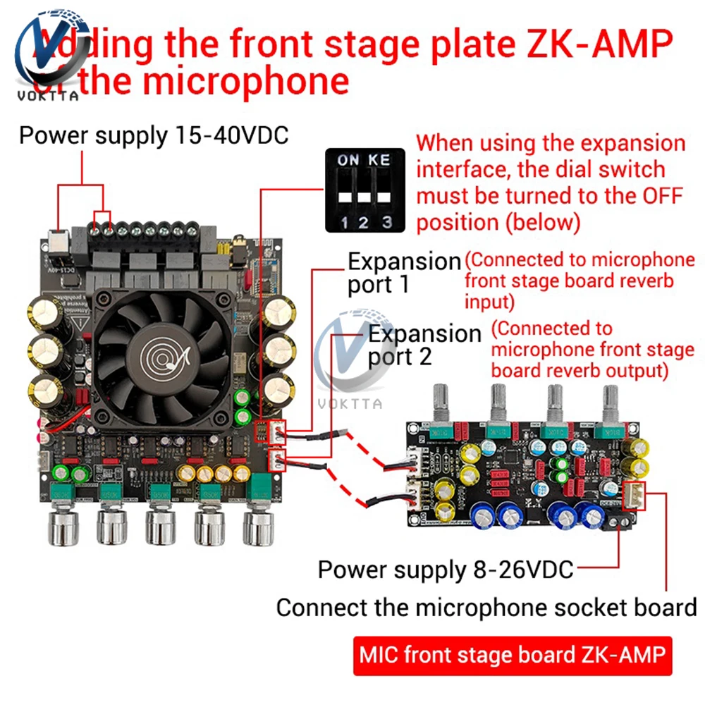 ZK-APTX2 Bluetooth 5.0 Subwoofer Amplifier Board 2*220W+400W 2.1 Channel Audio Stereo Amplifier Board TPA3223 Bass AMP Equalizer