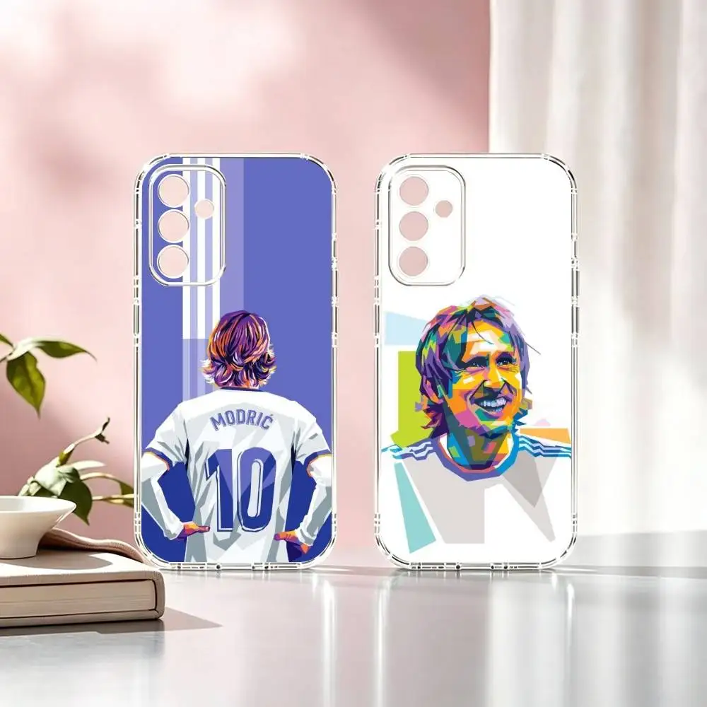 Coque de téléphone de football Player Luka M-Modric, pour SamsungA10,12,20,21S,30,31,40,50,51,52,70,71, couverture transparente, cadeau