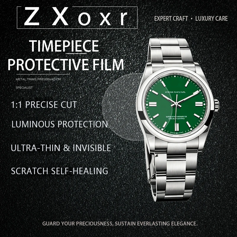 Watch Film for Oyster Perpetual 126000 (36MM) Full Set Scratch‑Resistant Waterproof High‑Transparent Protective Film