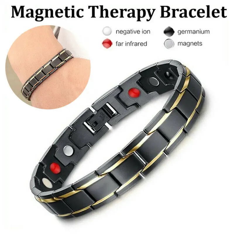 Pulsera magnética clásica para aliviar el dolor de artritis, joyería energética para hombres, Fitness, pérdida de peso, brazaletes para el cuidado