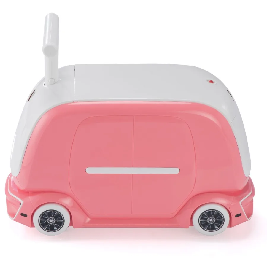 Ride on Suitcase with Storage Space Pulling Rope and Stickers Pink