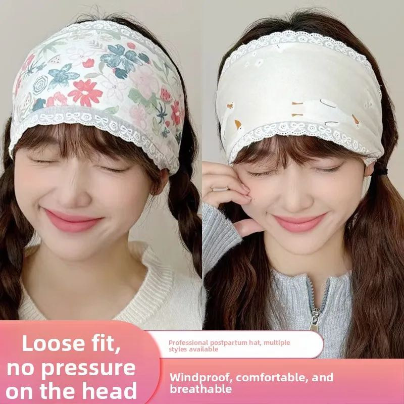 

Кружевная послеродовая повязка на голову, тонкая летняя шапочка для беременных, милый шарф, весенне-осенний стиль, шапка без козырька, шапка-уточка