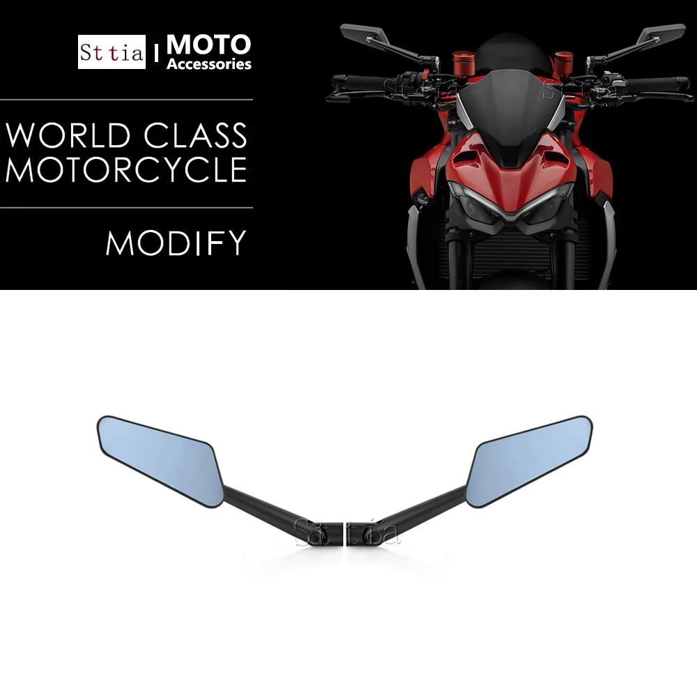 

New Motorcycle Black Rearview Mirror Aluminum Rear View Mirrors For Ducati Streetfighter V4 S V4S STREETFIGHTER V2 2020-2026