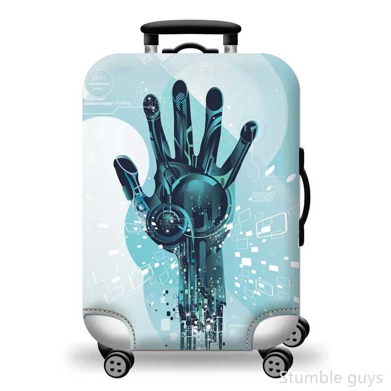 

Прочный эластичный чехол для багажа с защитой от царапин, пылезащитный чехол для чемодана, надежный аксессуар для путешествий, подходит для чемоданов на колесиках