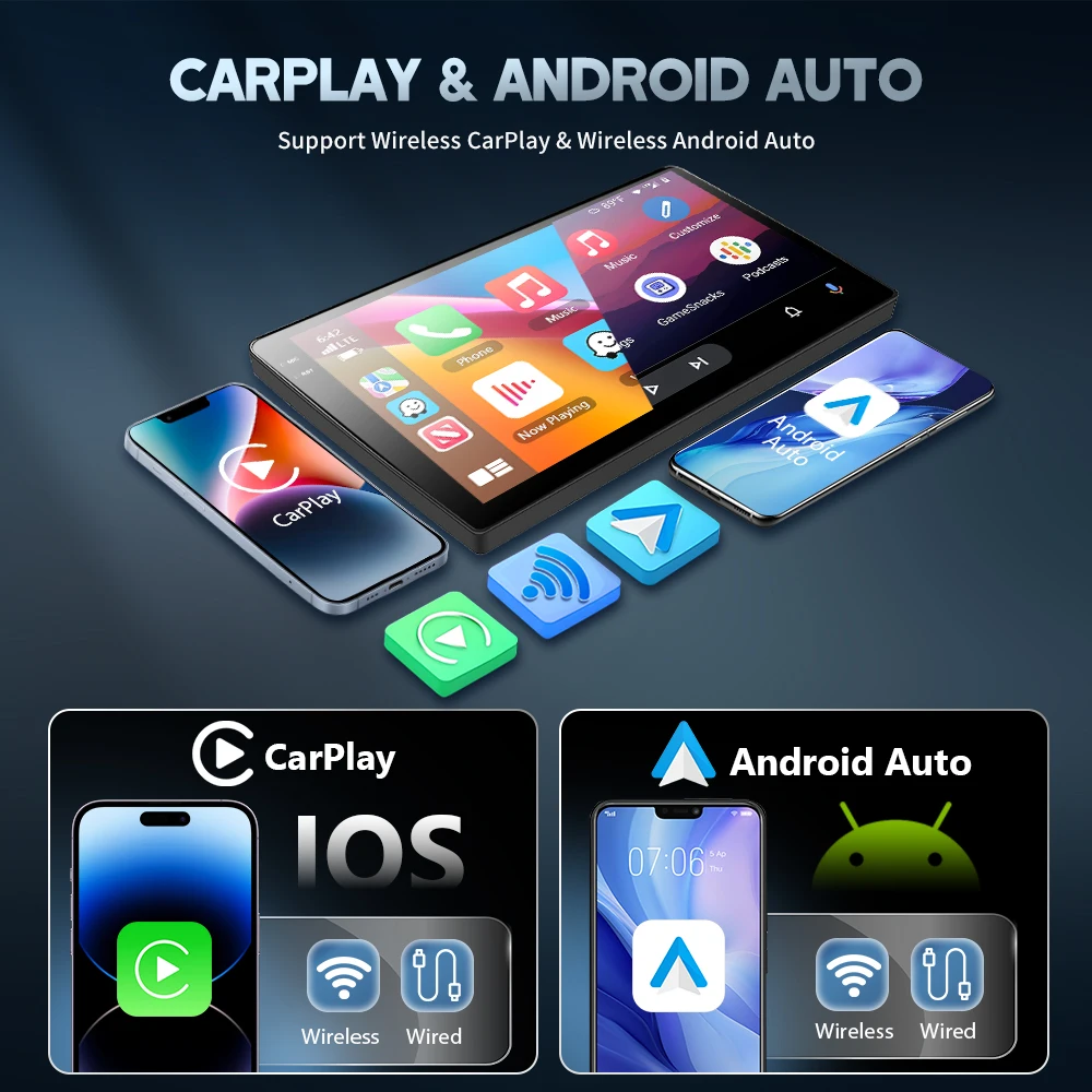 Radio Estéreo para Auto Android 2DIN Podofo Qualcomm 8Core para Land Rover Freelander 2 2007-2012, Navegación GPS, Carplay, Android Auto, BT 4
