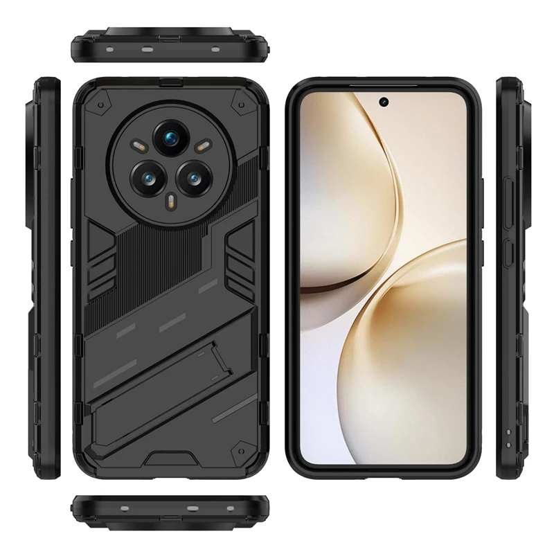 Holder Case For OPPO Realme 14 Pro Plus Cover Realme 14 Pro Plus Capas New Shockproof Bumper Kickstand Fundas Realme 14 Pro Plus