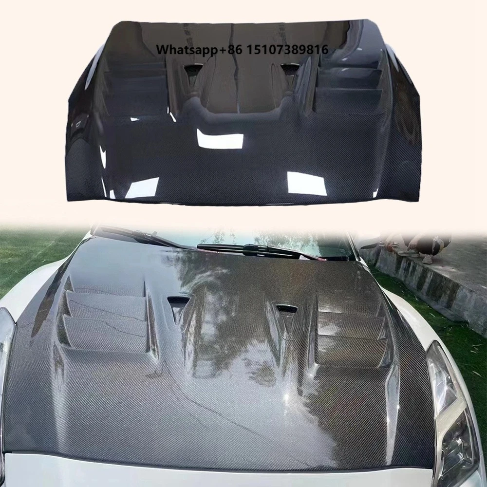 For  R35 Gtr 2017+ Tops Style Carbon Fiber Hood Bonnet