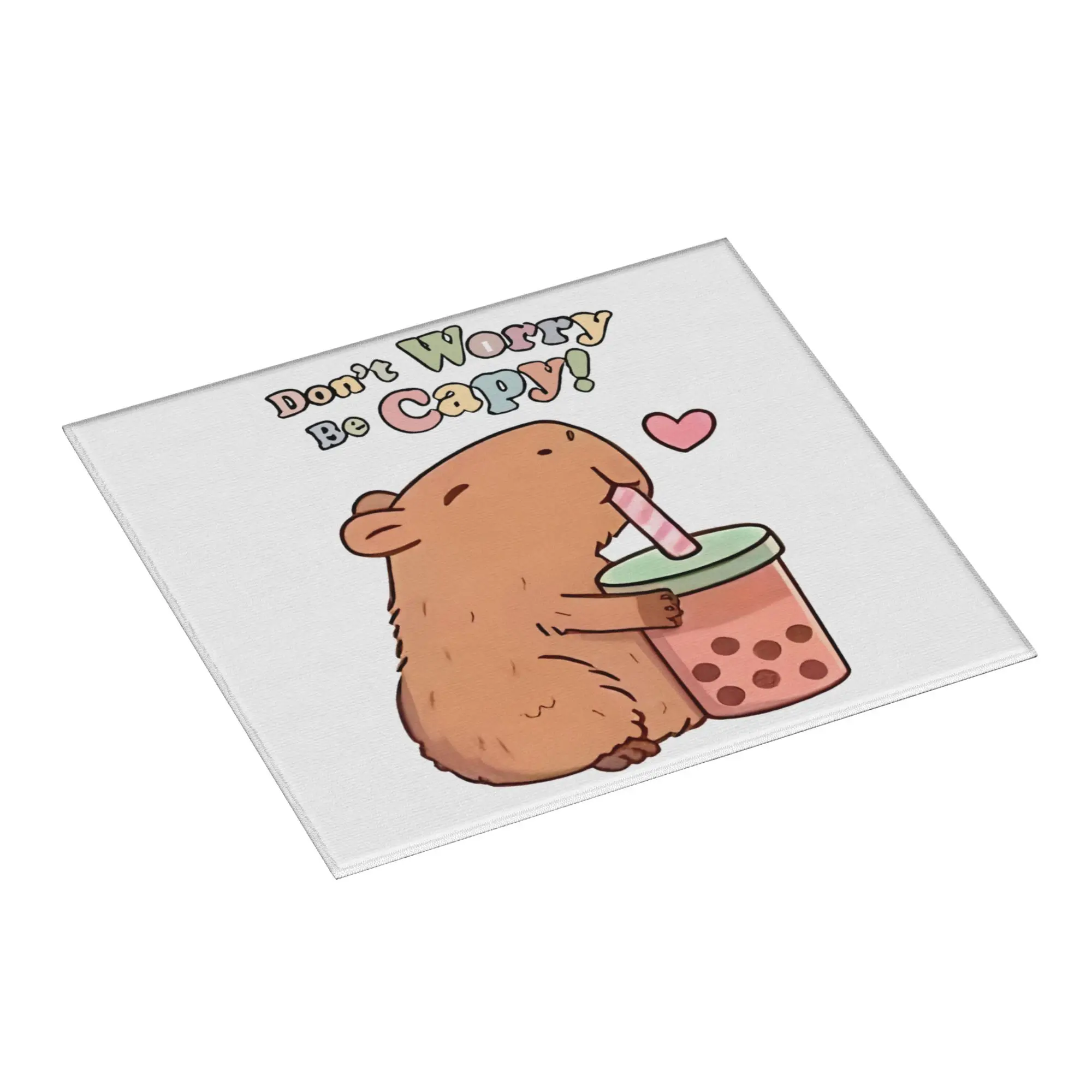 Drying Mat For Kitchen Cartoon Animal Pets Capybara Barware Tableware Oil Proof Reusable  Washable Kitchen Sink Drying Pad
