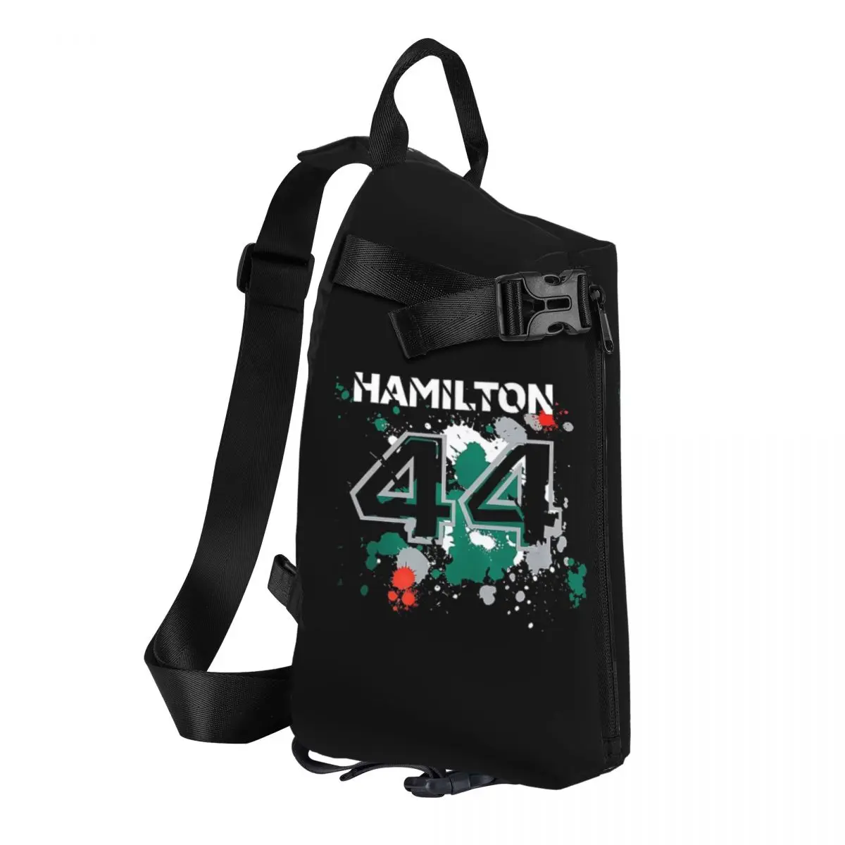 Lewis Hamilton 44 Bolsa de peito masculina Sling Crossbody Mochila Bolsa de peito Bolsa de ombro para viagem e caminhada