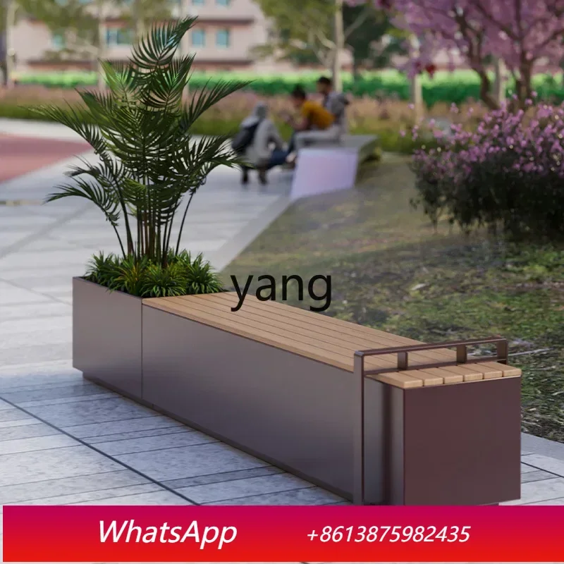 

LTT Outdoor Municipal Flower Box Seat Combination Sales Department Flower Bed Seat Leisure Chair