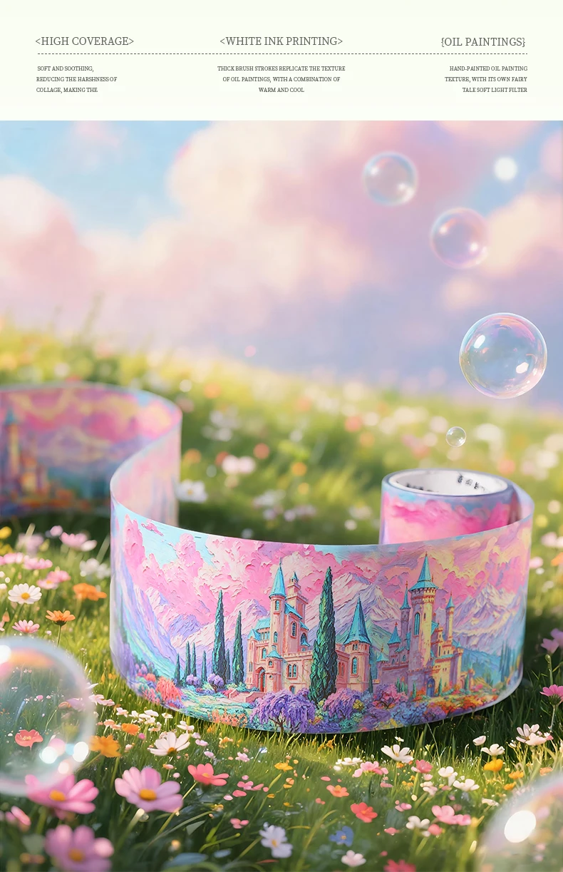 Journal GO 5cmx2m Dream Estate Scrapbook Landschafts-Klebeband-Aufkleber für Collage Junk Journal Dekoration Masking Tape Schreibwaren – Detail 7