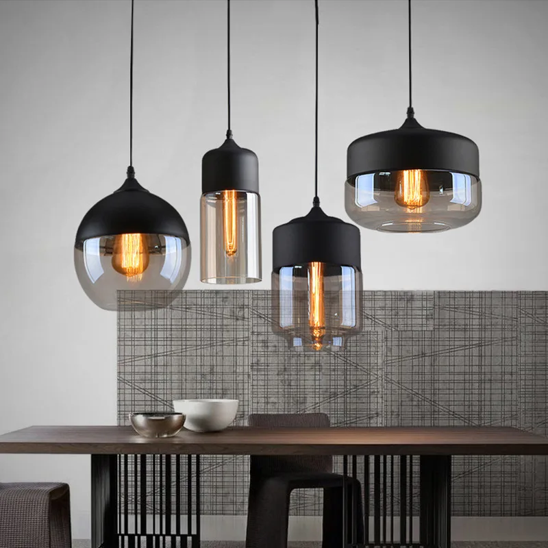 

Nordic Glass Pendant Light Loft Dining Room Bar Retro Restaurant Hanging Light Minimalist Pendant Lamp Coffee Shop Suspension