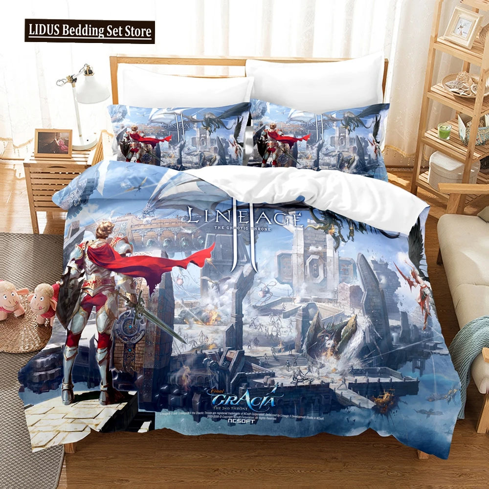 

3D Printed Lineage Bedding Set The Chaotic Throne Duvet Cover 3Pcs Double Twin Full Queen King Adult Boys Bedclothes Quilt Cover