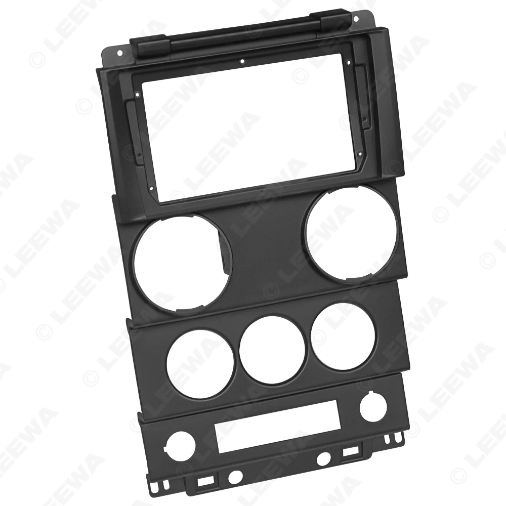 LEEWA-Kit de cadre de panneau de façade de tableau de bord d'unité principale de grand écran audio de voiture, adaptateur pour Jeep Wrangler Rubicon, Amérique du Nord (JK) 06-10, 9"