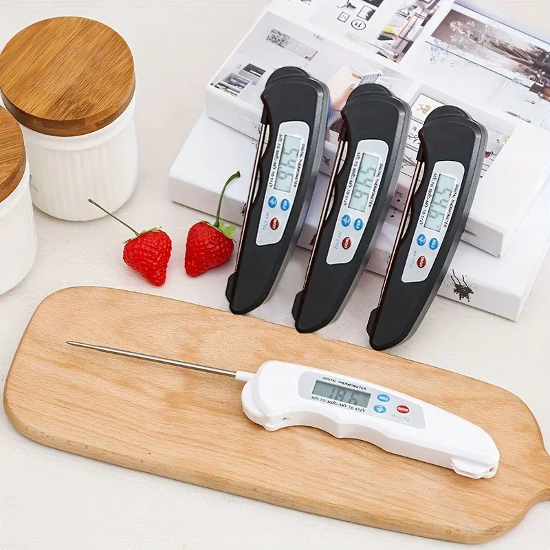 

Foldable Meat Thermometer - Magnetic Stainless Steel Food Probe,Waterproof Digital Cooking Thermometer for BBQ and Kitchen Use