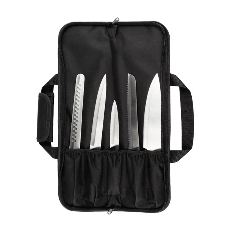 Foldable Knife Roll Bag Chef Knife Bag Knife Carry Bag Case Kitchen Cooking Bag Portable Chef Cooking Tool Knife Storage Bag