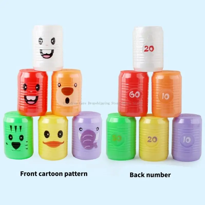 مجموعة لعبة البولينج البلاستيكية للأطفال تتضمن 3 كرات و6 علب رياضة داخلية #4