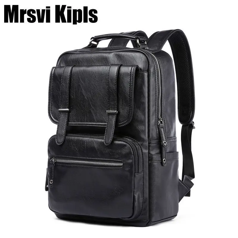 

Genuine Business Shoulder Bag, Leather Material, Computer Large Capacity, Men's College Student Backpack, Commuting Bag