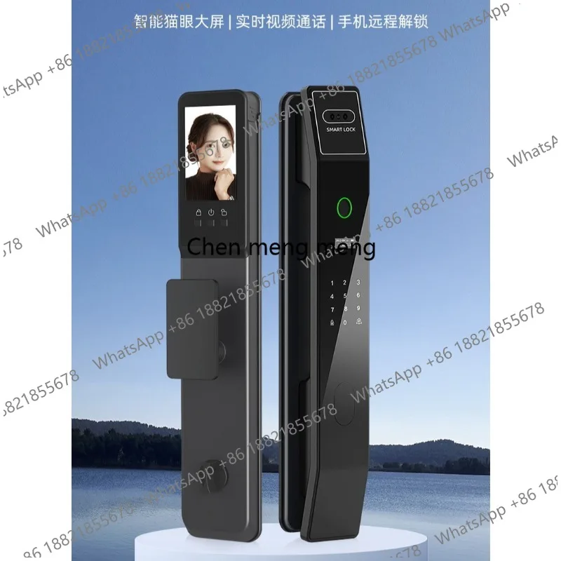 

3D facial recognition fingerprint lock household anti-theft door electronic lock smart password door lock automatic light luxury